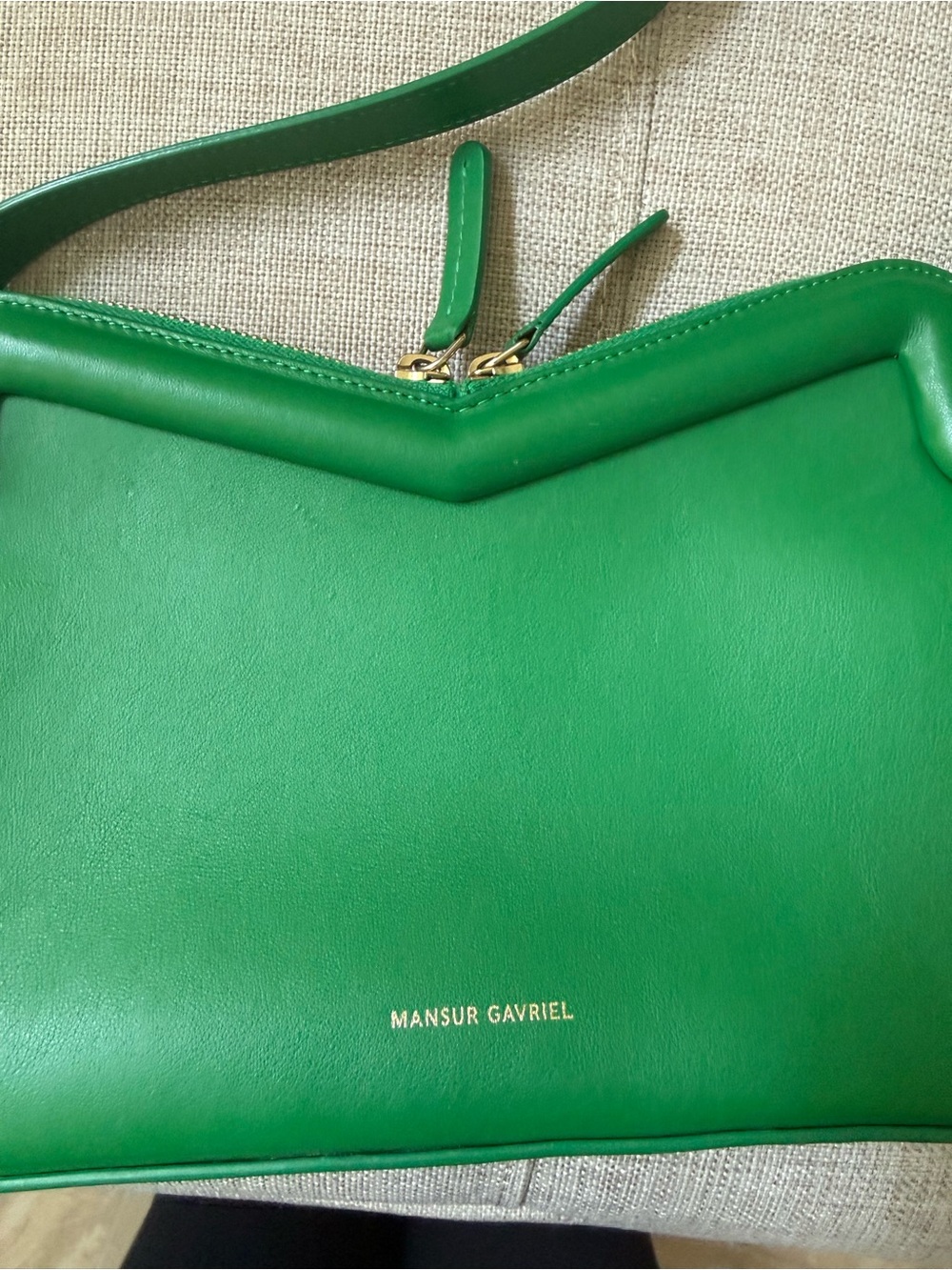 Mansur Gavriel Emerald Green Shoulder Bag - Picture 5 of 9